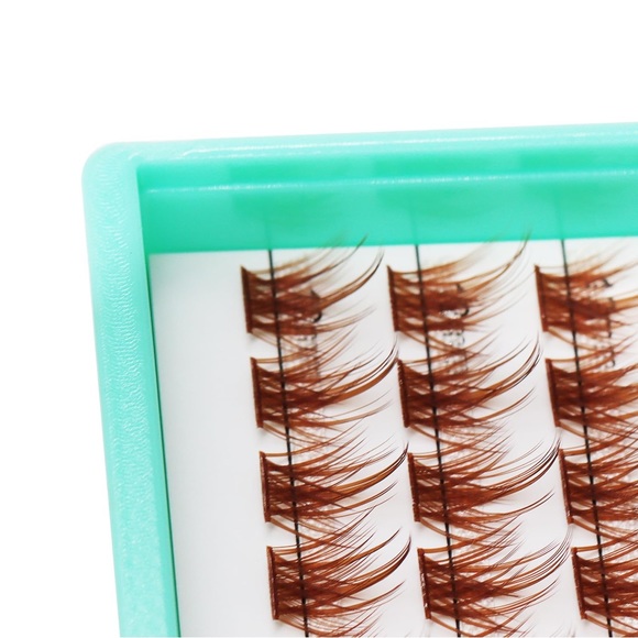 336 Clusters Black+Brown+Blue+Green Color Mixed D Curl Lashes 10-12-14-16mm - Picture 6 of 8